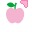 Apple Pink Cursors cursor preview 1