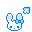 Kawaii Blue Little Bunny Cursors cursor preview 1