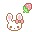 Kawaii Bunny Bunnies And Strawberries Cursors cursor preview 1