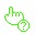 Green&White Hand Pointers Cursors cursor preview 1