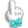 Cute Hand Minnie Blue Bow Cursors cursor preview 1