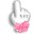 Cute Hand Minnie Pink Bow Cursors cursor preview 1