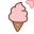 Ice Cream Kawaii Pink Cursors cursor preview 1
