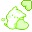 Kawaii Green Kitty Cat Kitten Cursors cursor preview 1