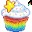 Rainbow Star Cupcake 2 Cursors cursor preview 1