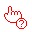 Red&White Hand Pointers Cursors cursor preview 1